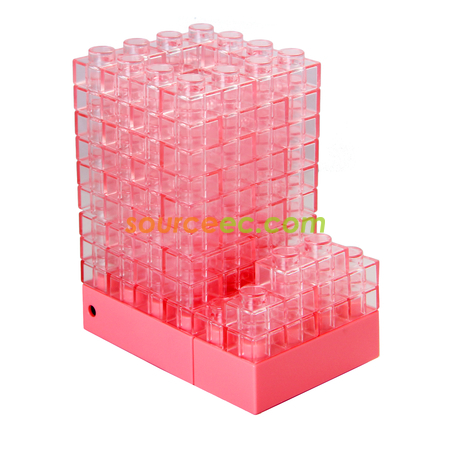 Customization Gattola 3-In-1 Small Brick Pen Holder, With Light Effect Corporate Gifts