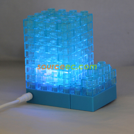 Customization Gattola 3-In-1 Small Brick Pen Holder, With Light Effect Corporate Gifts