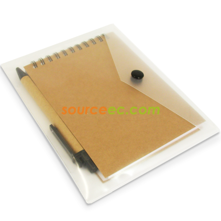 Recycled Notebook With Recycled Pen