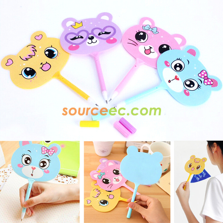 Customization Hand Fan With Pen Corporate Gifts