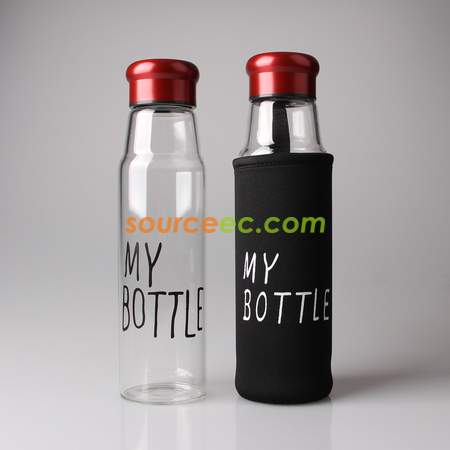 Customization 420ML Portable Thermal Insulation Glass Bottles Corporate Gifts