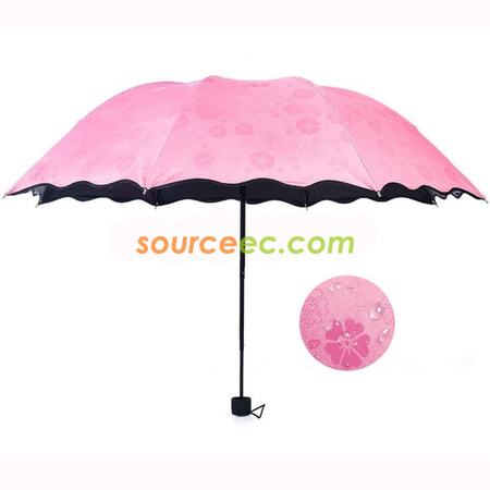 Customization Water Activated Color Changing Flower Print Umbrella Corporate Gifts