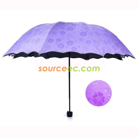 Customization Water Activated Color Changing Flower Print Umbrella Corporate Gifts