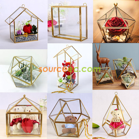 Customization Geometric Glass Terrariums Corporate Gifts