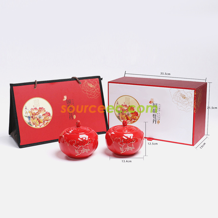 Customization Ceramic Tea Canister Corporate Gifts