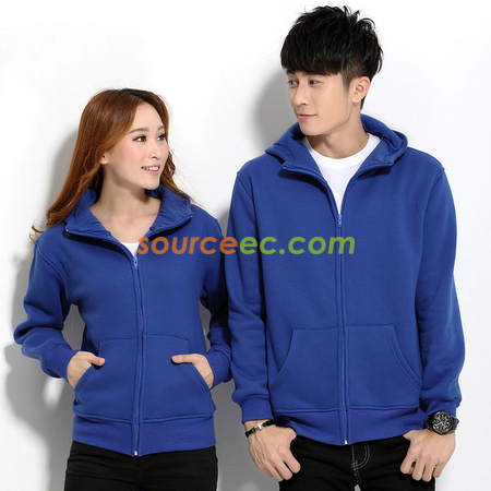 Customization Solid Colored Zip Up Sweatshirts Corporate Gifts