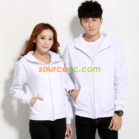 Customization Solid Colored Zip Up Sweatshirts Corporate Gifts