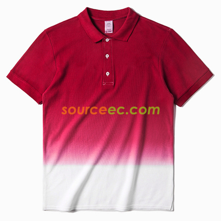 Customization Gradient Colors Printed Polo Shirt Corporate Gifts