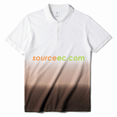 Customization Gradient Colors Printed Polo Shirt Corporate Gifts