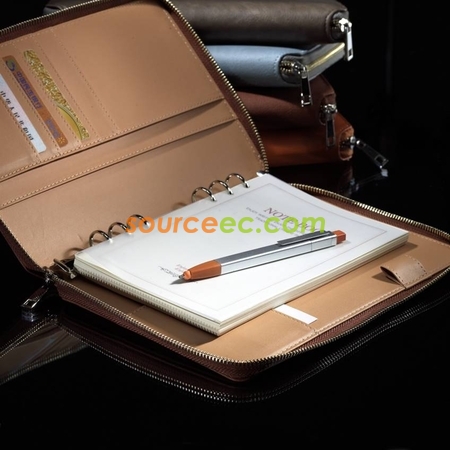 Leather Zipper Notebook