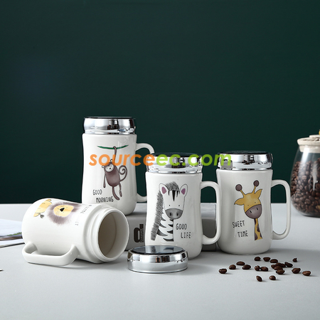 Customization 400ML Ceramic Cup With  Mirror Corporate Gifts