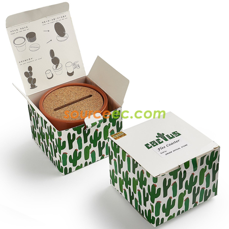 Customization 6-Piece Green Coaster Set Corporate Gifts