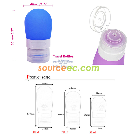 Customization Portable Soft Silicone Travel Bottle Corporate Gifts