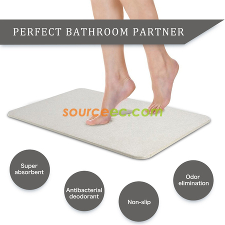 Customization Diatomaceous Earth Absorbent Fast Drying Bath Mat Corporate Gifts