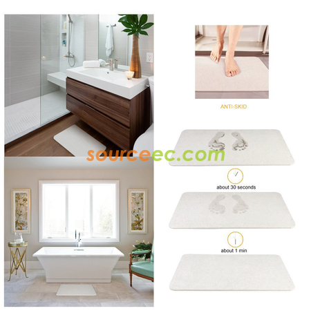 Customization Diatomaceous Earth Absorbent Fast Drying Bath Mat Corporate Gifts