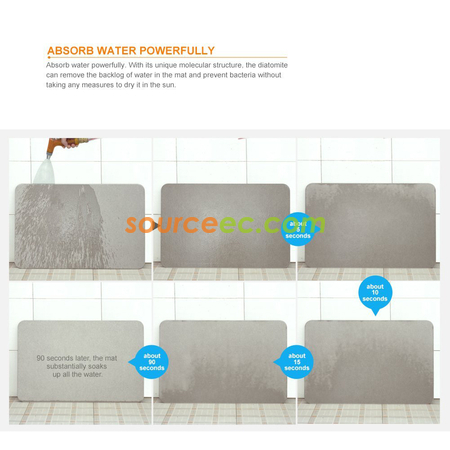 Customization Diatomaceous Earth Absorbent Fast Drying Bath Mat Corporate Gifts