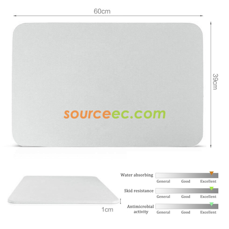 Customization Diatomaceous Earth Absorbent Fast Drying Bath Mat Corporate Gifts