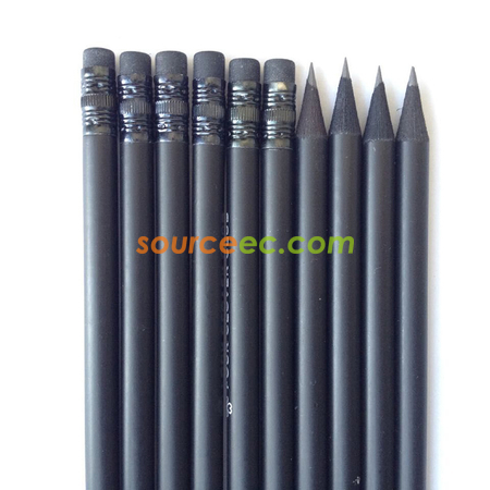 Customization All-Black Wooden Pencil Corporate Gifts