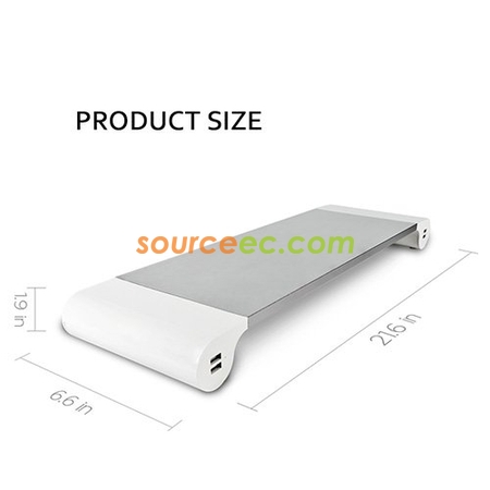 Customization Aluminum Monitor Stand Riser with 4 USB Charging Ports  Corporate Gifts