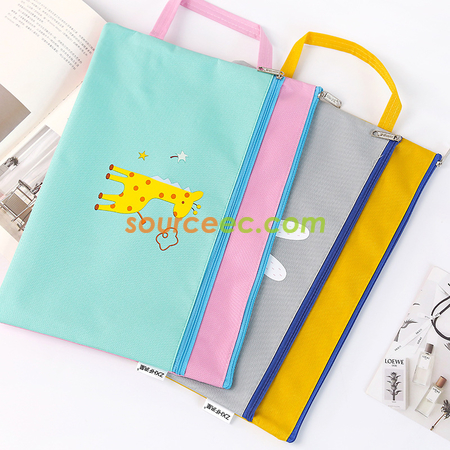 Customization Portable Two-zipper File Bag Corporate Gifts