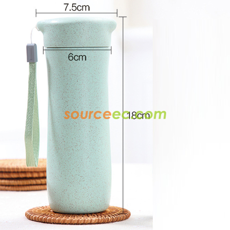 Customization 400ML Wheat Straw Hand Cup Corporate Gifts