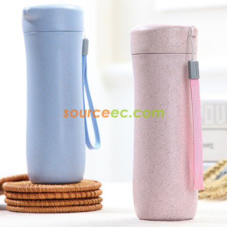 Customization 400ML Wheat Straw Hand Cup Corporate Gifts