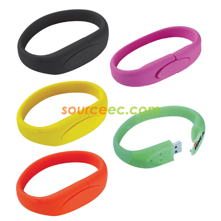 Customization Silicon Wristband USB Flash Drive Corporate Gifts