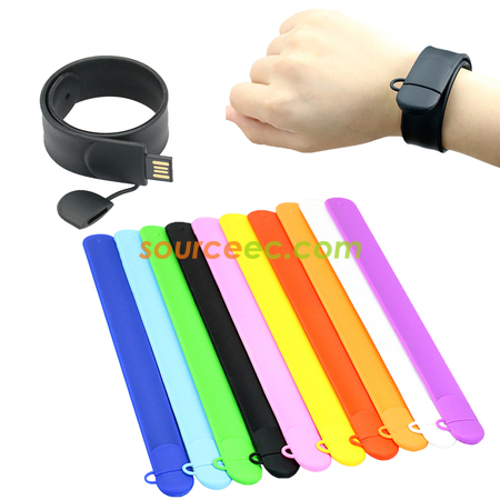 Customization Slap Silicon Bracelet USB Flash Drive Corporate Gifts