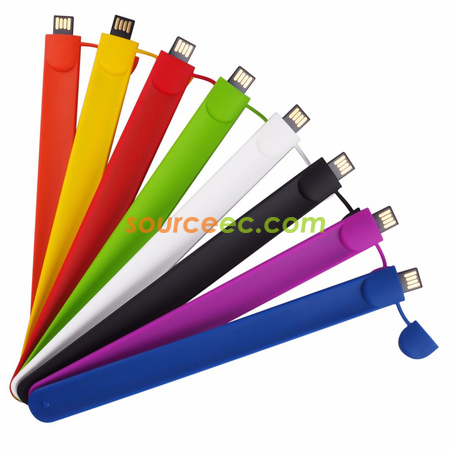 Customization Slap Silicon Bracelet USB Flash Drive Corporate Gifts