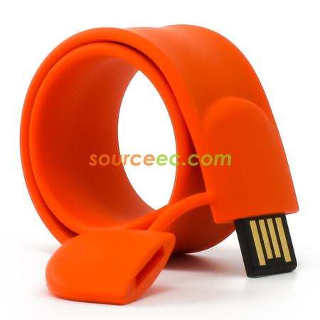 Customization Slap Silicon Bracelet USB Flash Drive Corporate Gifts