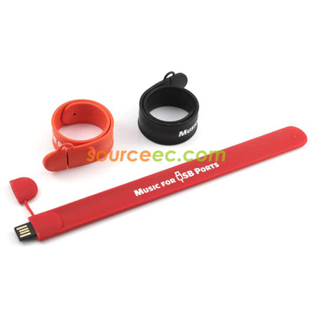 Customization Slap Silicon Bracelet USB Flash Drive Corporate Gifts