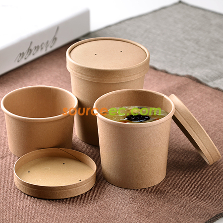 Customization Disposable Kraft Paper Food Containers Corporate Gifts