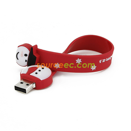 Customization Snowman USB Flash Drive Wrist Corporate Gifts