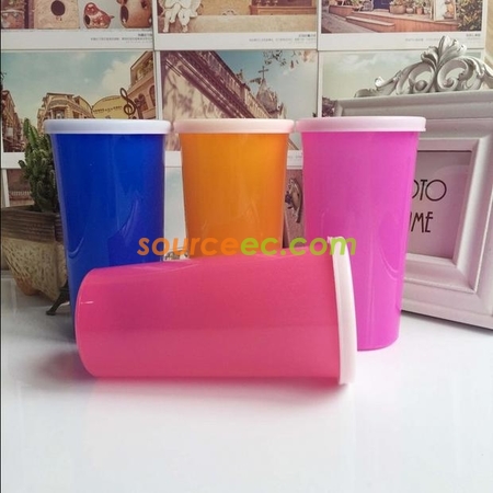 Customization Plastic Mug with Lid Corporate Gifts