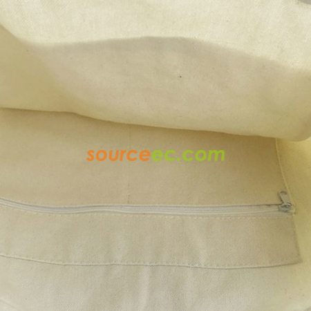 Customization Cotton Tote Bag With Zippered Pouch Corporate Gifts