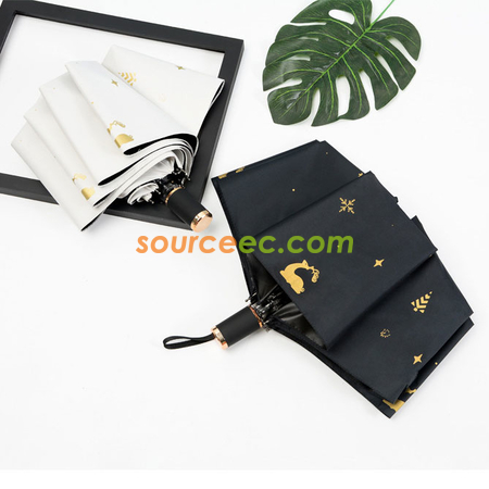 Customization Gold Deer Folding Umbrella Corporate Gifts
