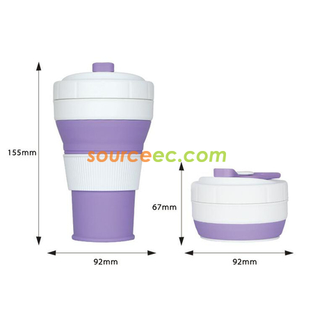 Customization 450ML Silicone Collapsible Coffee Cup Corporate Gifts