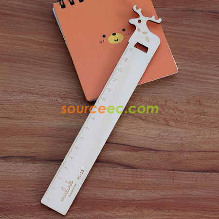 Customization Animal Wooden Ruler Corporate Gifts