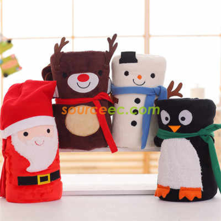 Customization Christmas Rolling Blanket Corporate Gifts