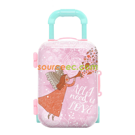Customization Luggage-shape Tinplate Storage Box Corporate Gifts