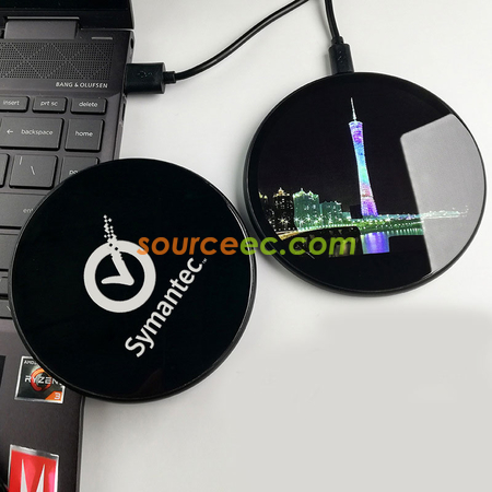 Customization Light Up Logo Wireless Charge Corporate Gifts