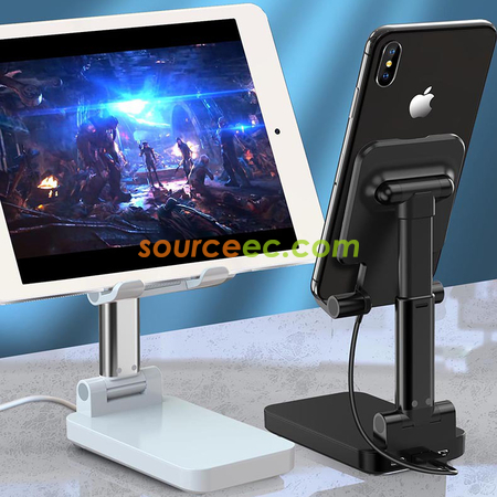 Customization Adjustable Folding Phone Holder With Charger Corporate Gifts