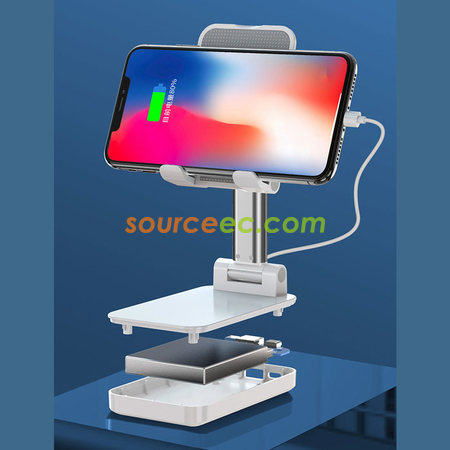 Customization Adjustable Folding Phone Holder With Charger Corporate Gifts