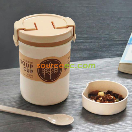 Customization 600ML Wheat Straw Soup Pot Corporate Gifts