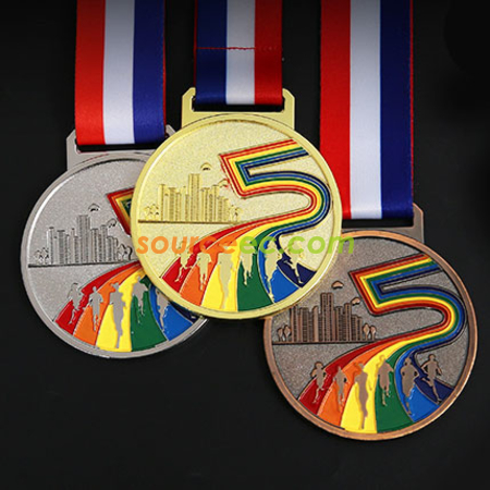 Customization Colorful Marathon Medal Corporate Gifts