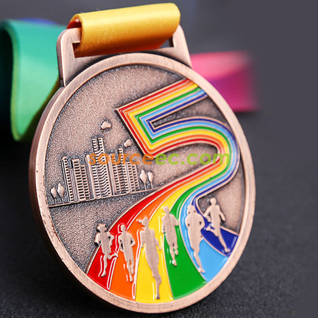 Customization Colorful Marathon Medal Corporate Gifts
