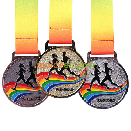 Customization Colorful Running Medal Corporate Gifts