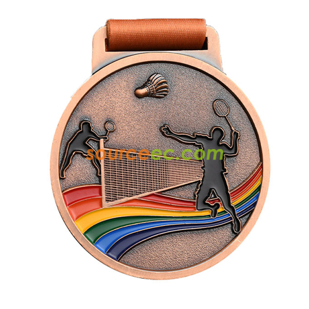 Customization Colorful Badminton Medal Corporate Gifts