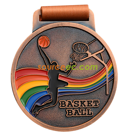 Customization Colorful Basketball Medal Corporate Gifts