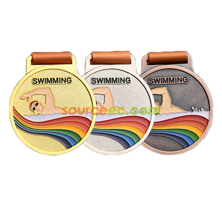 Customization Colorful Swimming Medal Corporate Gifts